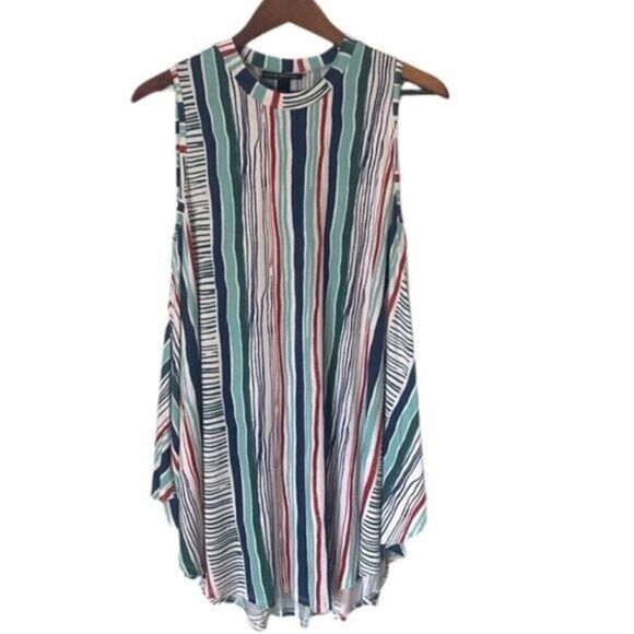 Lane Bryant Swing Collection Stripe Sleeveless Top - Picture 1 of 6